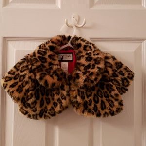 12 - 24 months Janie and Jack Leopard Fur